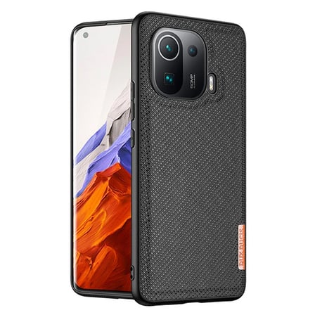 Dux Ducis Fino Serisi Xiaomi Uyumlu Mi 11 Pro Kılıf Premium Dokuma Silikon Kılıf-(5775) — Renk: Gri