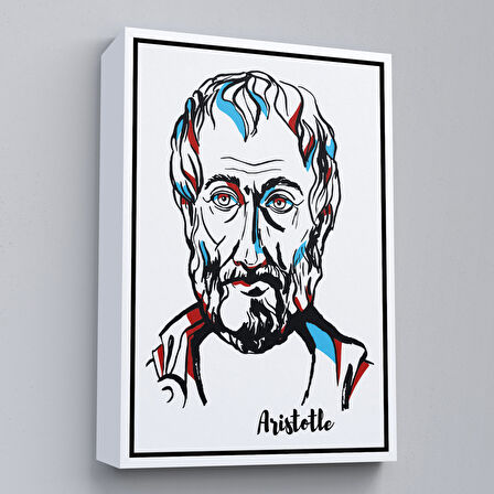 Siyah Çerçeveli Aristoteles Dekoratif Kanvas Tablo