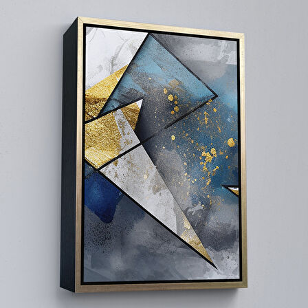 Beyaz Çerçeveli Modern Renkli Soyut Tablo