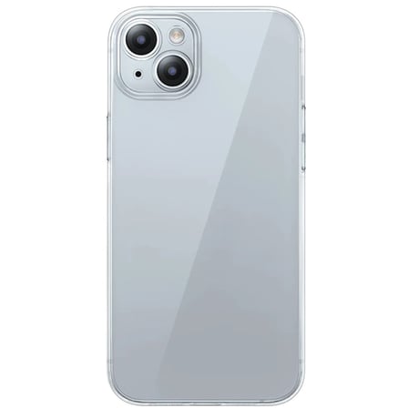 Baseus iPhone 15 Plus Schott Serisi Şeffaf Silikon Kılıf + Tempered Ekran Koruyucu Set-(5775) — Renk