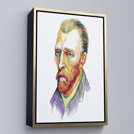 Kahverengi Çerçeveli Vincent Van Gogh Dekoratif Kanvas Tablo