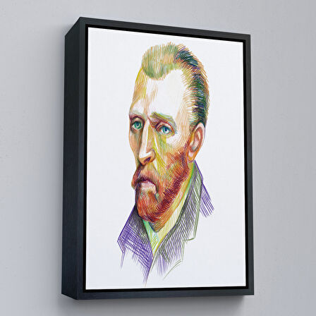 Kahverengi Çerçeveli Vincent Van Gogh Dekoratif Kanvas Tablo