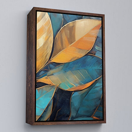 Siyah Çerçeveli Renkli Yaprak Tablosu