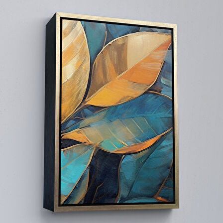 Siyah Çerçeveli Renkli Yaprak Tablosu