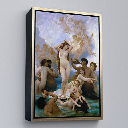 Altın Çerçeveli Venüs'ün Doğuşu La Naissance de Vénus Duvar Tablosu