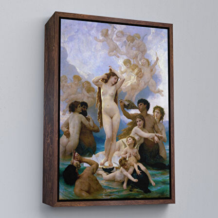 Altın Çerçeveli Venüs'ün Doğuşu La Naissance de Vénus Duvar Tablosu