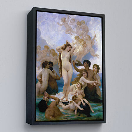 Siyah Çerçeveli Venüs'ün Doğuşu La Naissance de Vénus Duvar Tablosu