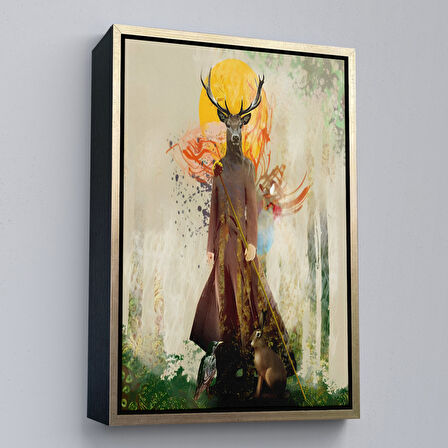 Altın Çerçeveli Volker Rossenbach'in Ormanın Efendisi İsimli Tablosu