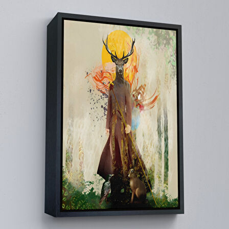 Altın Çerçeveli Volker Rossenbach'in Ormanın Efendisi İsimli Tablosu