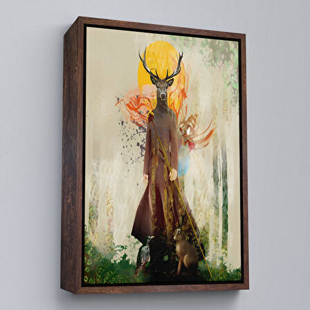 Altın Çerçeveli Volker Rossenbach'in Ormanın Efendisi İsimli Tablosu