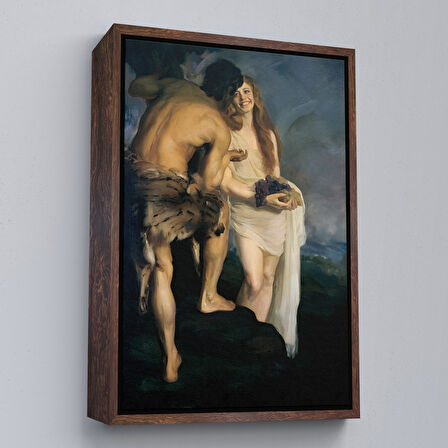 Beyaz Çerçeveli Adem ile Havva Duvar Tablosu