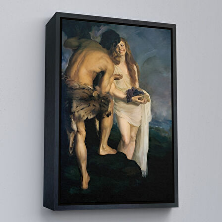 Beyaz Çerçeveli Adem ile Havva Duvar Tablosu