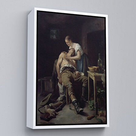 Altın Çerçeveli Henry Jones Thaddeus Yaralı Kaçak Avcı (1881) Duvar Tablosu