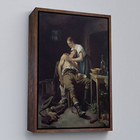 Altın Çerçeveli Henry Jones Thaddeus Yaralı Kaçak Avcı (1881) Duvar Tablosu