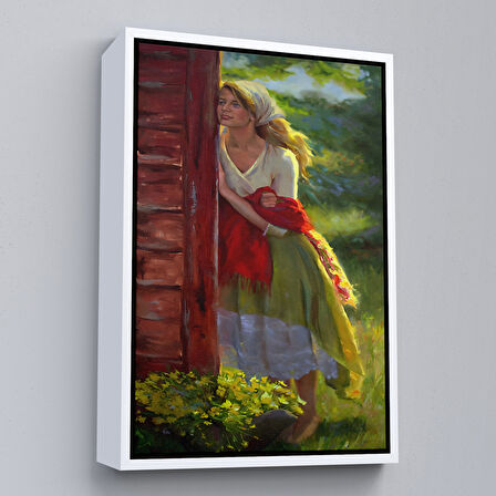 Altın Çerçeveli Michelle Murray Amerika Köylüsü Duvar Tablosu