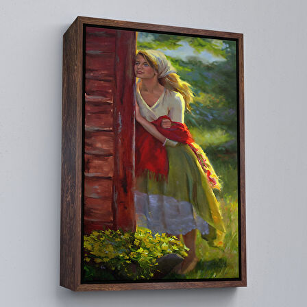 Altın Çerçeveli Michelle Murray Amerika Köylüsü Duvar Tablosu
