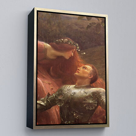 Altın Çerçeveli Merhametsiz Kadın Duvar Tablosu