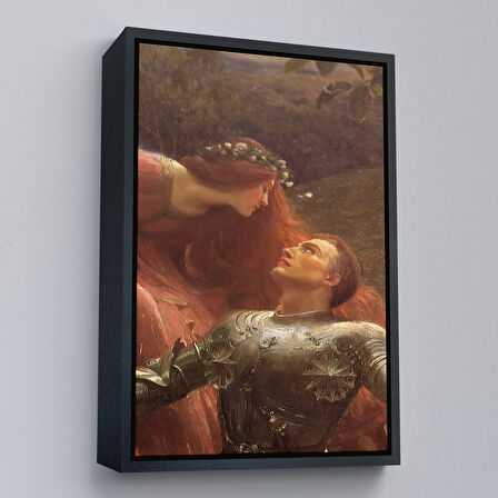 Altın Çerçeveli Merhametsiz Kadın Duvar Tablosu