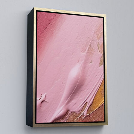 Siyah Çerçeveli Yağlıboya Görünümlü Modern Tablo