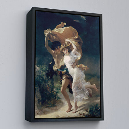 Kahverengi Çerçeveli Fırtına Dekoratif Duvar Tablosu