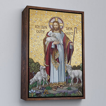 Beyaz Çerçeveli Cennetin ve Sonsuzluğun Yeşil Otlakları Duvar Tablosu, Büyük Gregory