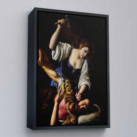 Beyaz Çerçeveli Giuseppe Vermiglio'un Jael and Sisera İsimli Eseri Dekoratif Duvar Tablosu