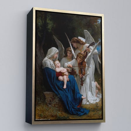 Kahverengi Çerçeveli Song of the Angels, Meleklerin Şarkısı Dekoratif Duvar Tablosu