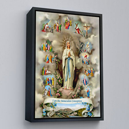 Siyah Çerçeveli Hristiyan Doğum Duvar Tablosu
