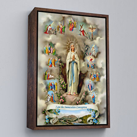 Siyah Çerçeveli Hristiyan Doğum Duvar Tablosu