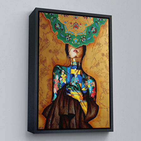 Siyah Çerçeveli Ukrayna Temalı Dekoratif Duvar Tablosu