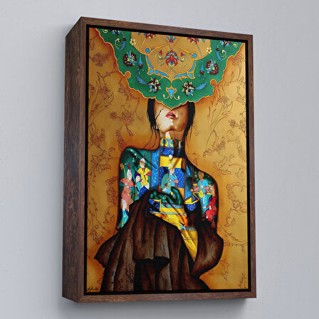 Siyah Çerçeveli Ukrayna Temalı Dekoratif Duvar Tablosu