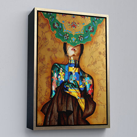 Siyah Çerçeveli Ukrayna Temalı Dekoratif Duvar Tablosu