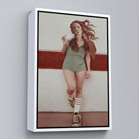 Altın Çerçeveli Günümüz Modern Venüsü Dekoratif Duvar Tablosu