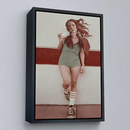 Beyaz Çerçeveli Günümüz Modern Venüsü Dekoratif Duvar Tablosu