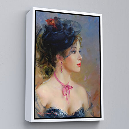 Siyah Çerçeveli Güzel Helen Dekoratif Duvar Tablosu