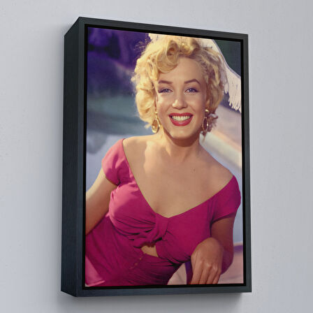 Kahverengi Çerçeveli Marilyn Monroe Dekoratif Duvar Tablosu
