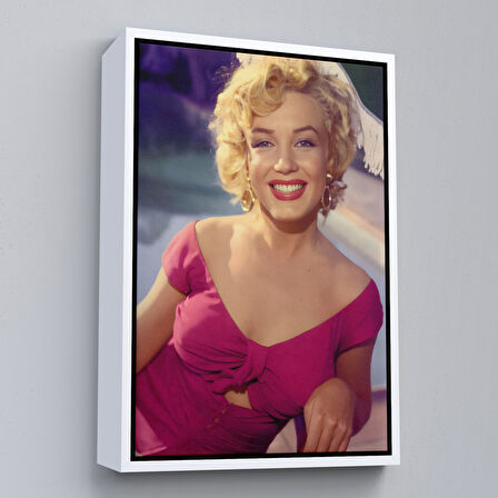 Kahverengi Çerçeveli Marilyn Monroe Dekoratif Duvar Tablosu