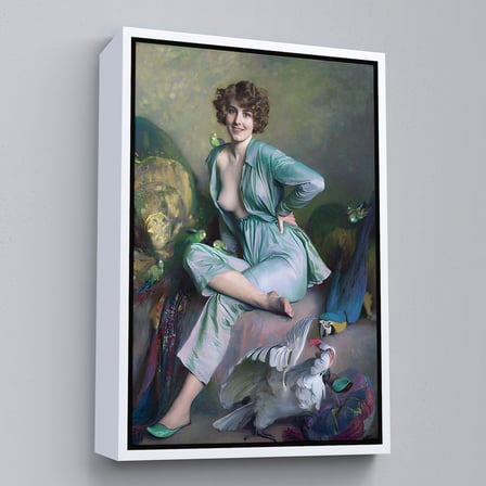 Kahverengi Çerçeveli Emile Friant'in Tanıdık Kuşlar İsimli Eseri Duvar Tablosu Familiar Birds