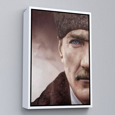 Altın Çerçeveli Mustafa Kemal Atatürk Dekoratif Duvar Tablosu