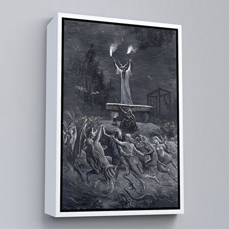 Siyah Çerçeveli Şabat Dansı Duvar Tablosu, Gustave Dore