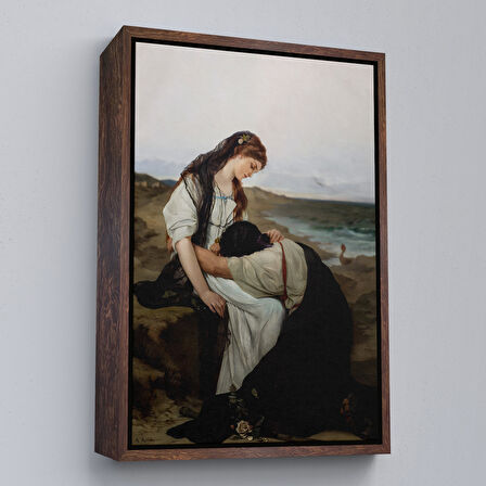 Altın Çerçeveli Hanus Knöchel'in Deniz Kıyısında İsimli Eseri Tablosu, On the Seashore