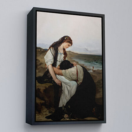 Kahverengi Çerçeveli Hanus Knöchel'in Deniz Kıyısında İsimli Eseri Tablosu, On the Seashore