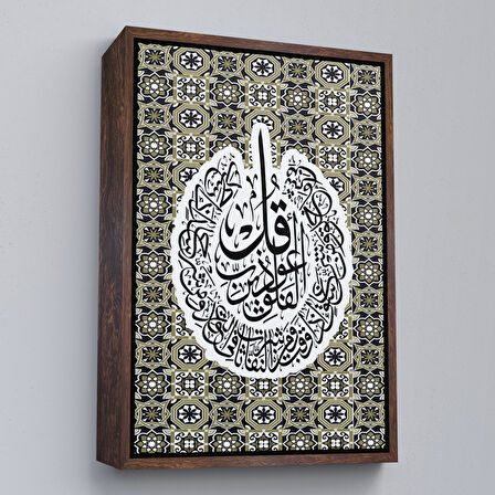 Beyaz Çerçeveli Felak Süresi Tablo