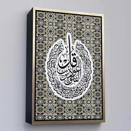 Beyaz Çerçeveli Felak Süresi Tablo