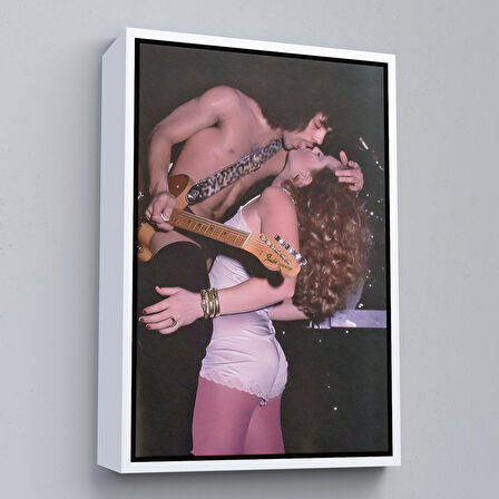 Siyah Çerçeveli Rock Sanatcısı Prince Dekoratif Duvar Tablosu