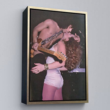 Siyah Çerçeveli Rock Sanatcısı Prince Dekoratif Duvar Tablosu
