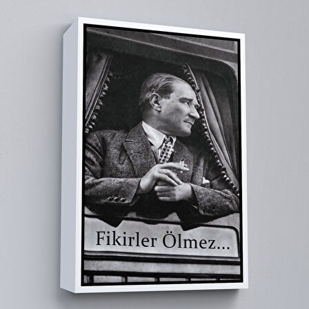Altın Çerçeveli Atatürk'ün Doğu Ekspresinde Fotoğrafı Duvar Tablosu