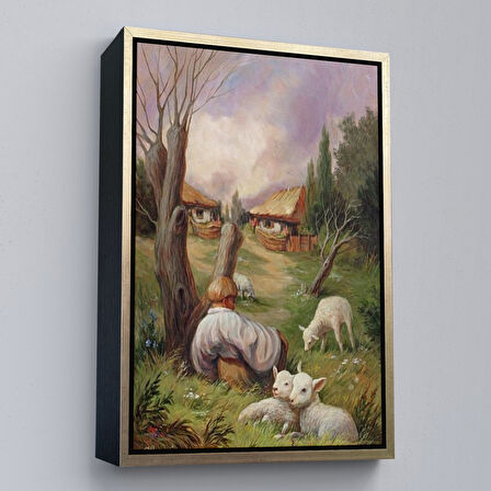 Kahverengi Çerçeveli Nasıl Bakarsan Öyle Görürsün, Sürreal Duvar Tablosu