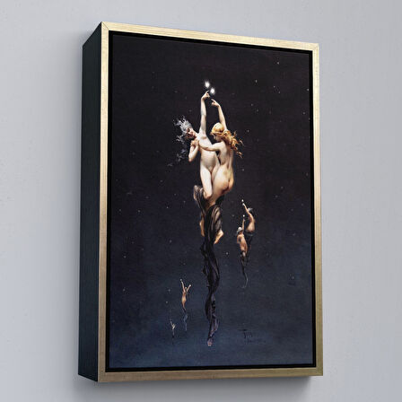 Beyaz Çerçeveli Luis Ricardo Falero İkiz Yıldızlar Tablosu