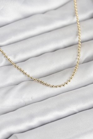 CM 14K Gold Renk Top Zincirli Model 60 cm Kadın Kolye 5886